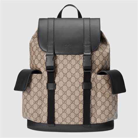 gucci gg supreme backpack for sale|black Gucci backpack for men.